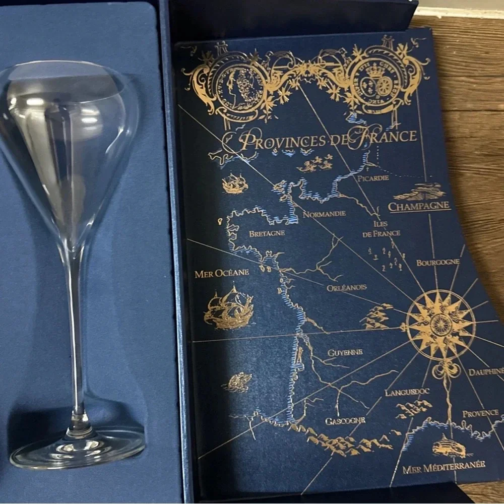 De Venoge Louis XV Champagne Gift “Boxes” W 2 Glass, 1996 -4 available